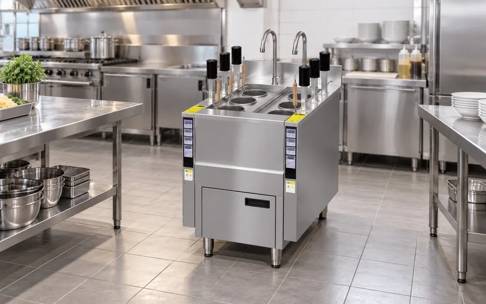 Noodle Cooker with Lifting Baskets