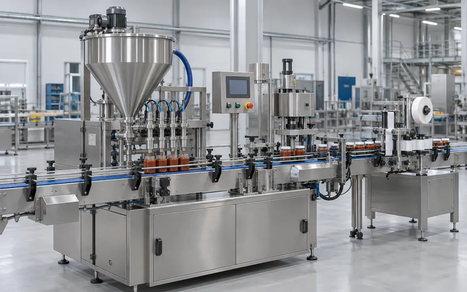 Máquina llenadora de pastas y productos viscosos