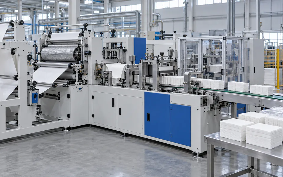 Paper Napkin Making & Folding Machine